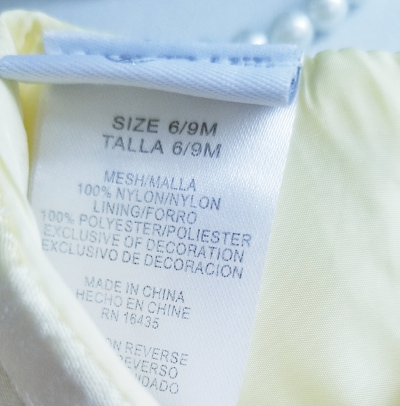 Baby Grand Signature Yellow Embroidered Flower Dress Size 6-9 Months - Picture 8 of 9